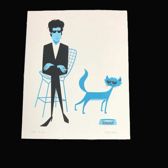 SHAG - Josh Agle 2017 "SMOKE" Bob Dylan Print # 47 of 200 Ltd ED Print - Picture 6 of 10